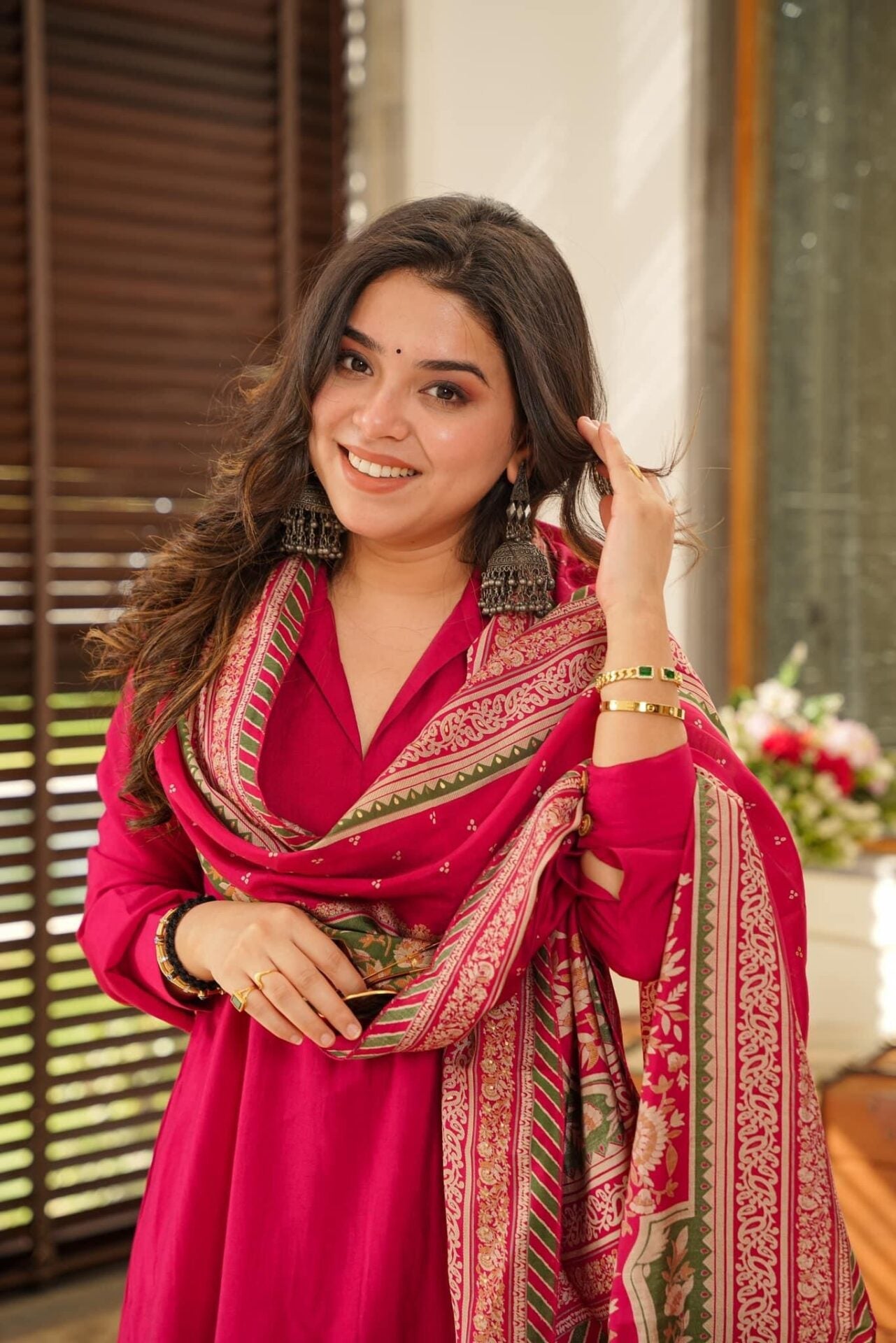 Function Wear Pink Color South Cotton Designer Kurta Set