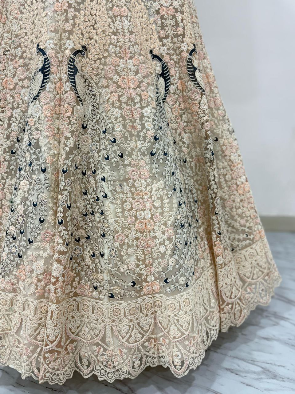 Wedding Wear Premium Soft Butterfly Embellished With Thread Embroidery Work Bridal Lehenga Choli
