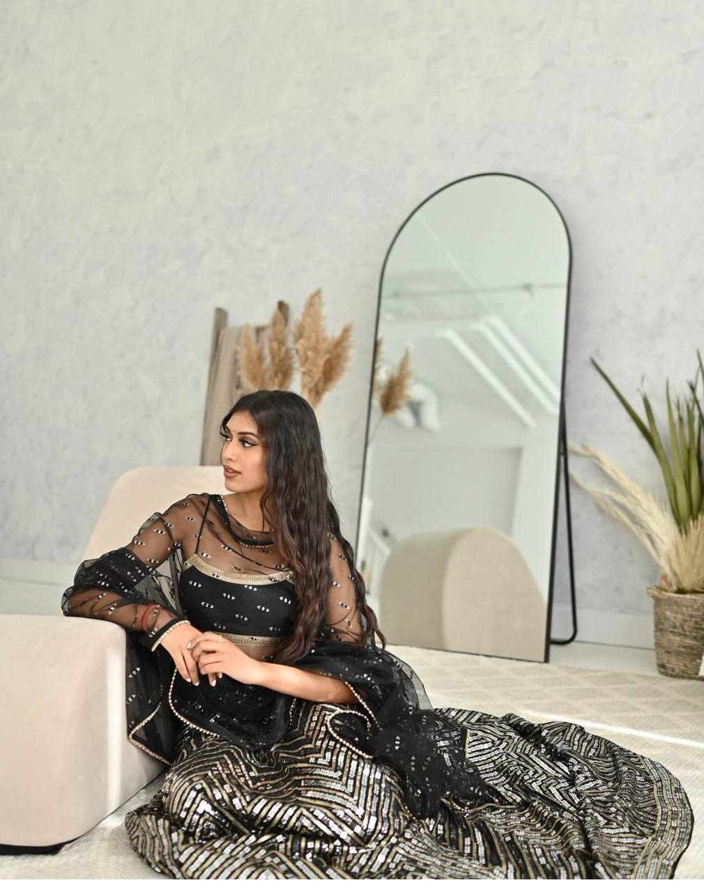 Exclusive Bollywood Style Black Color Heavy Sequence Work Lehenga Choli For Party & Wedding Wear Bridesmade
