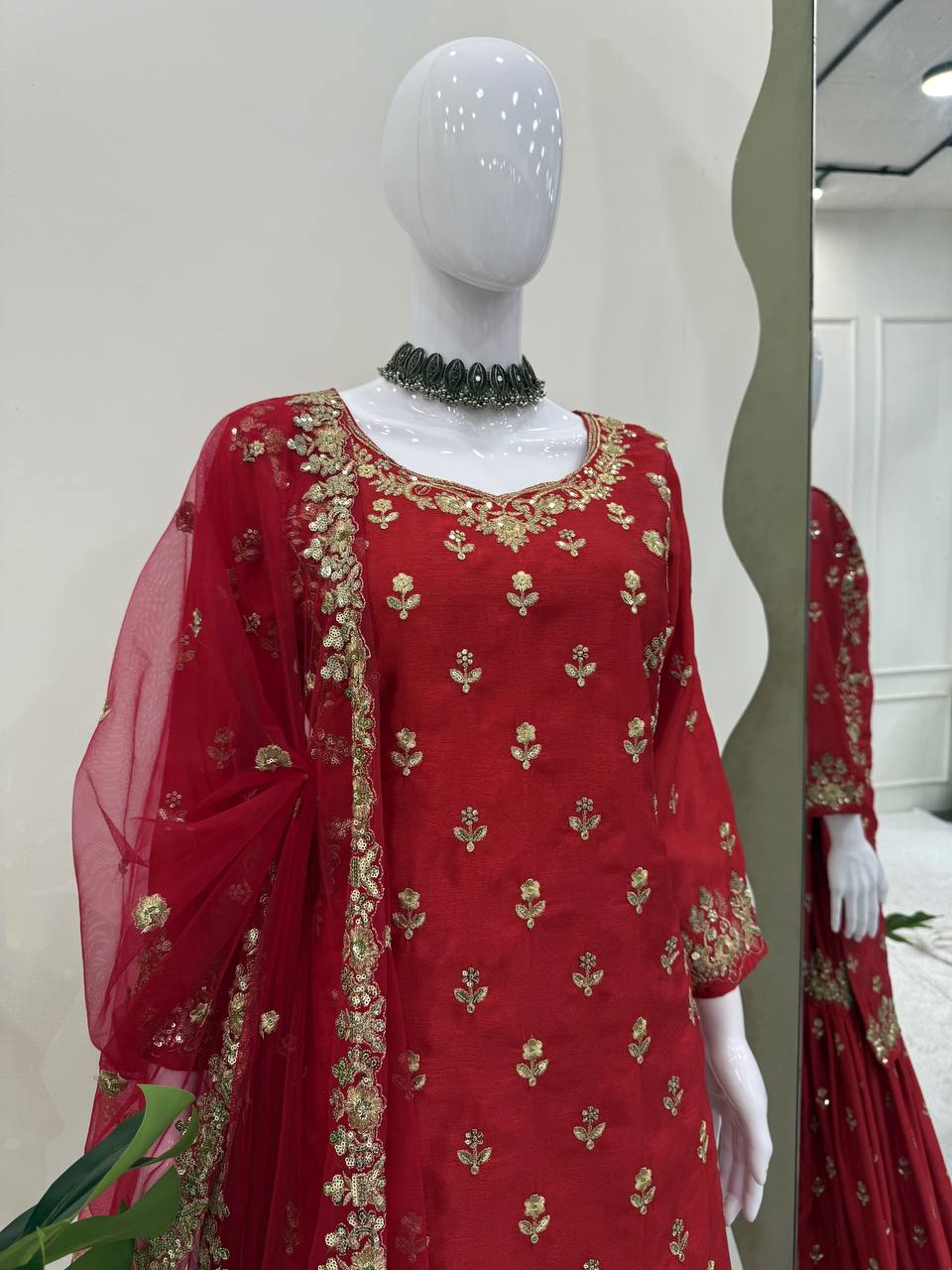 Wedding Wear Embroidered Designer Sharara Suit