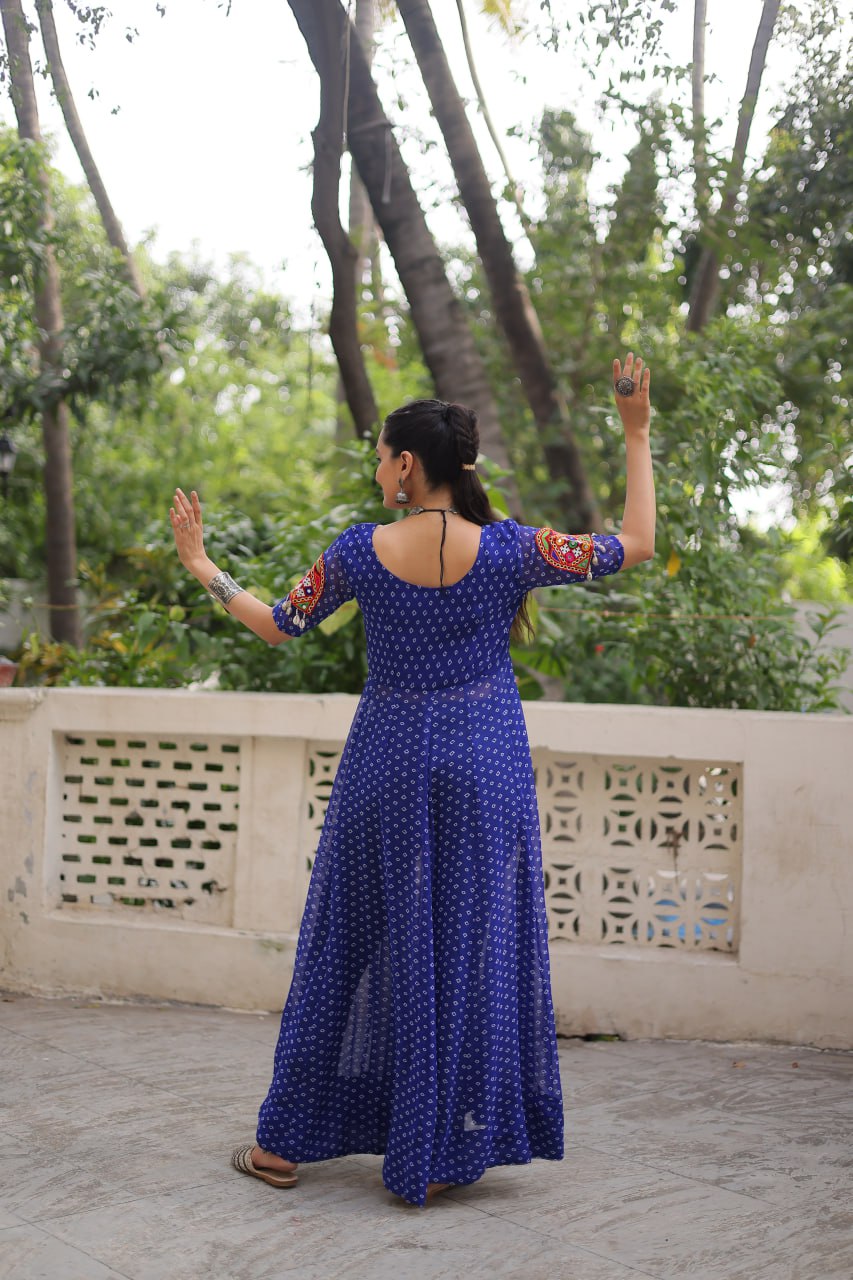 Designer Front Open Long Navratri Special Kurti