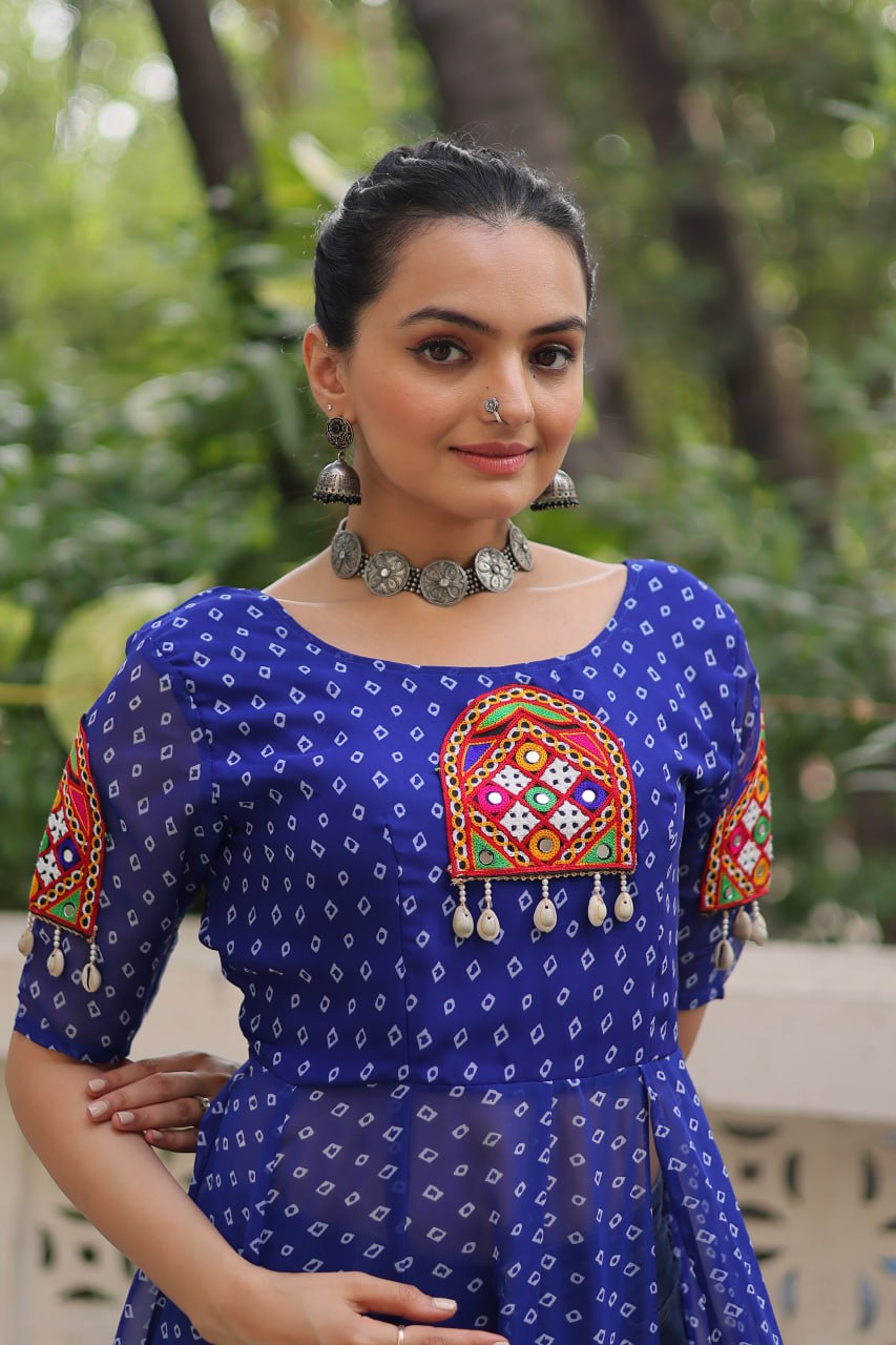 Designer Front Open Long Navratri Special Kurti