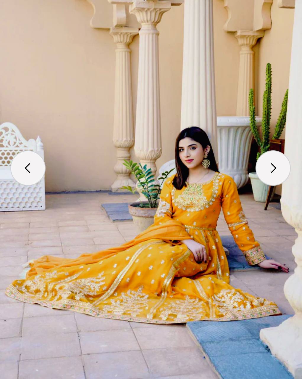 Ceremony Wear Yellow Color Embroidery And 5mm Sequence Work Designer Gown