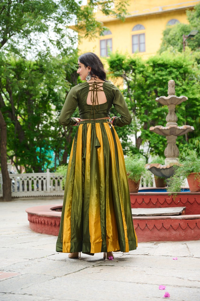 Designer Kutchi Gamthi Work Navratri Wear Lehenga Choli