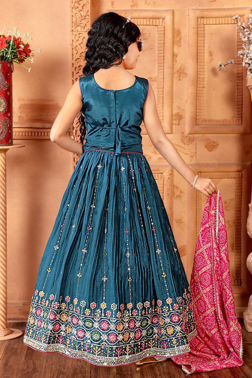 Beautiful Blue Color Embroidered Designer Lehenga Choli