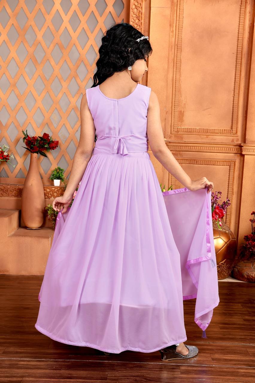 Alluring Lavender Color Embroidered Designer Lehenga Choli