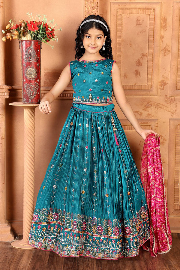Beautiful Teal Green Color Designer Lehenga Choli