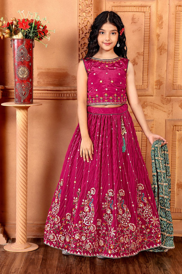 Stylish Maroon Color Embroidered Designer Lehenga Choli