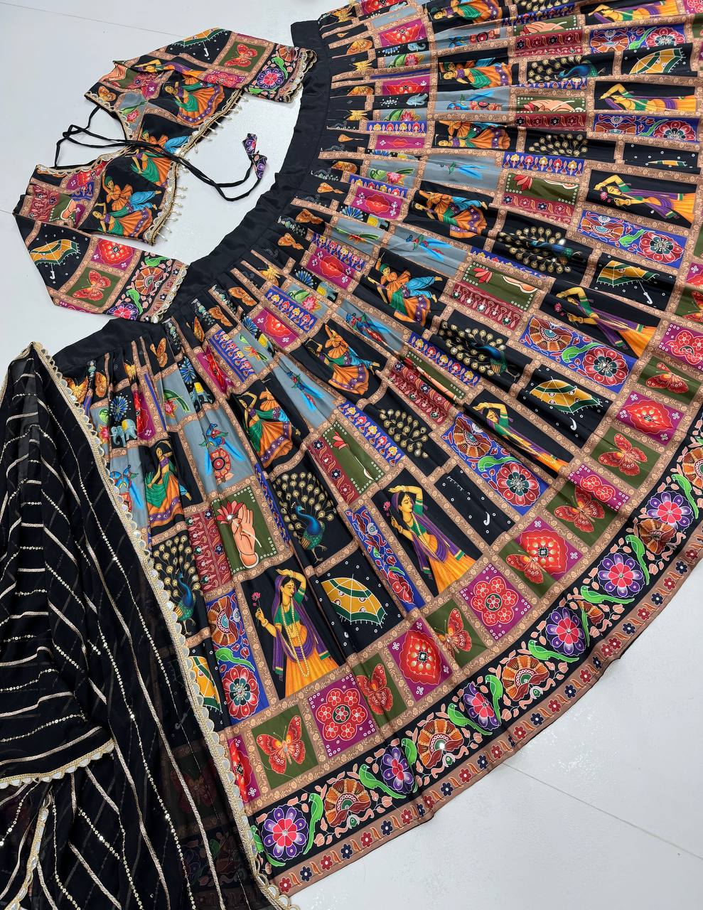 Beautiful Black Color Designer Navratri Special Lehenga Choli