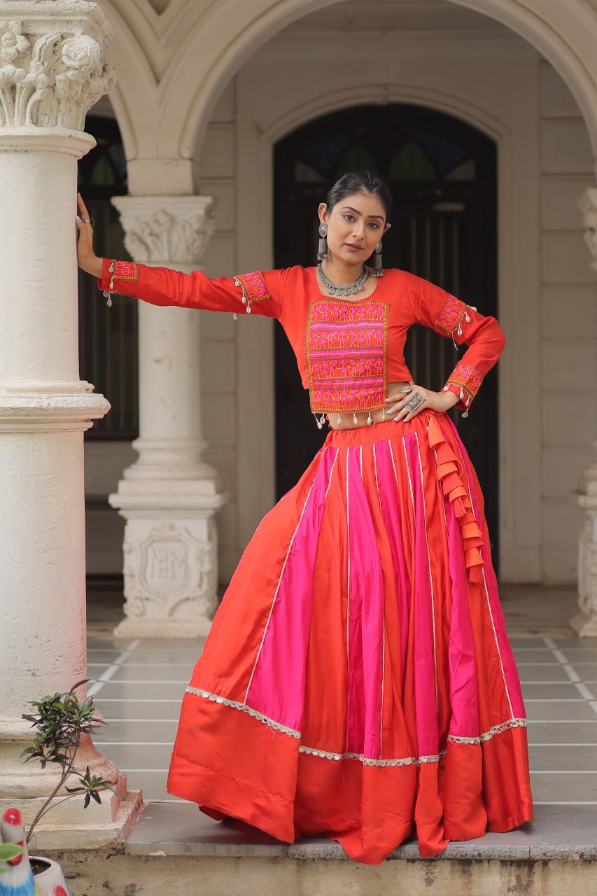 Multi Color Designer Navratri Wear Lehenga Choli