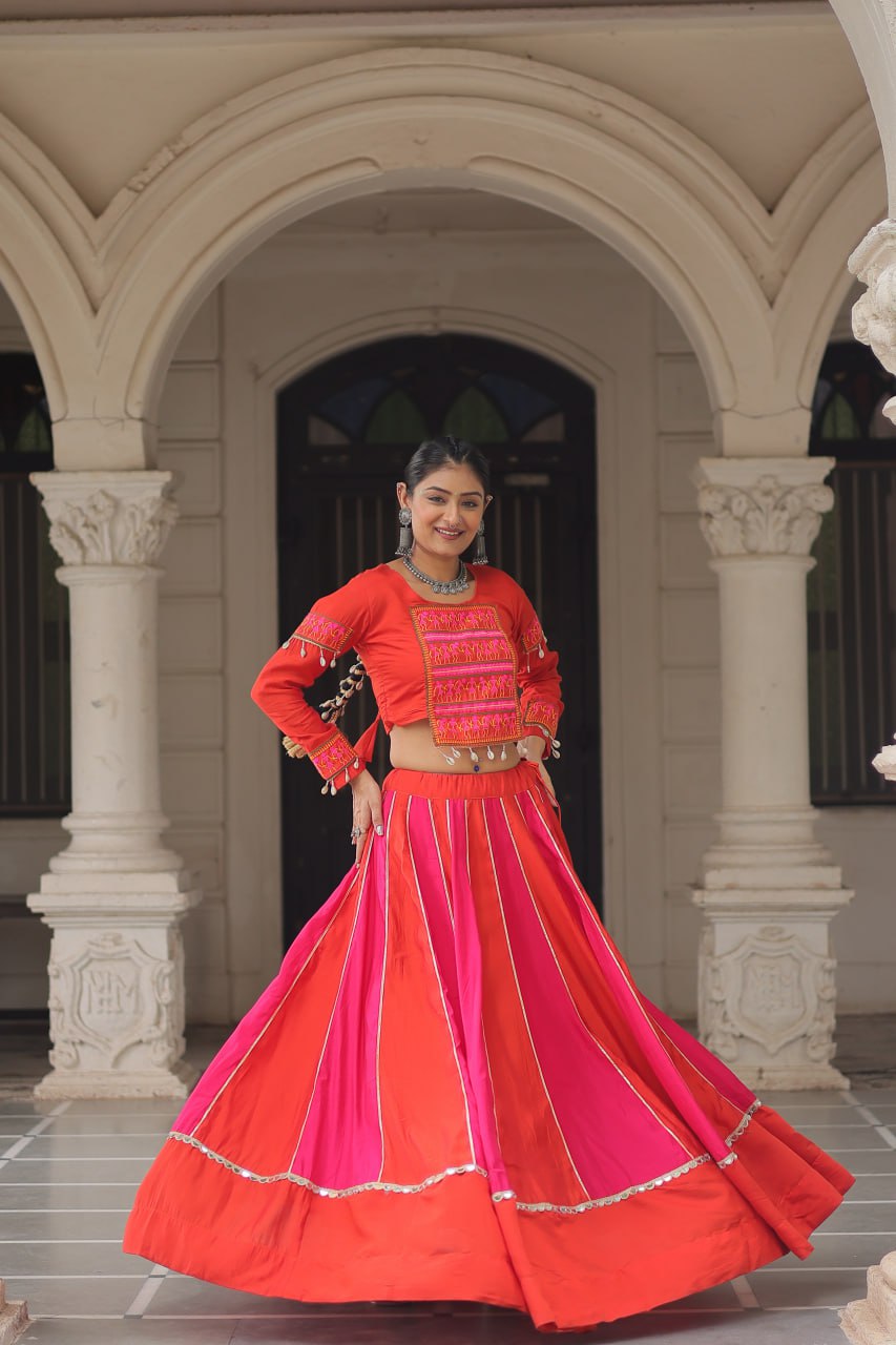 Multi Color Designer Navratri Wear Lehenga Choli