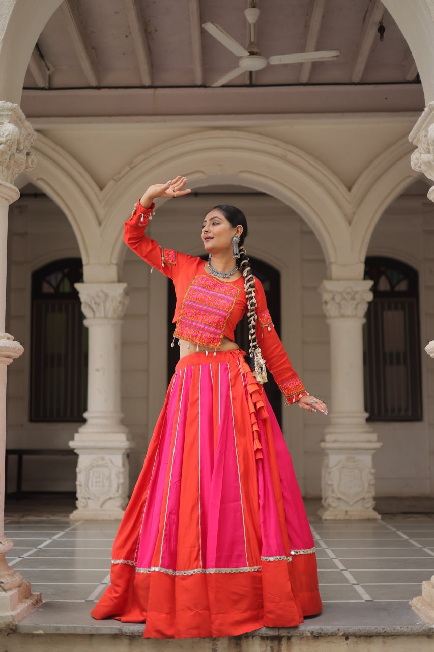 Multi Color Designer Navratri Wear Lehenga Choli