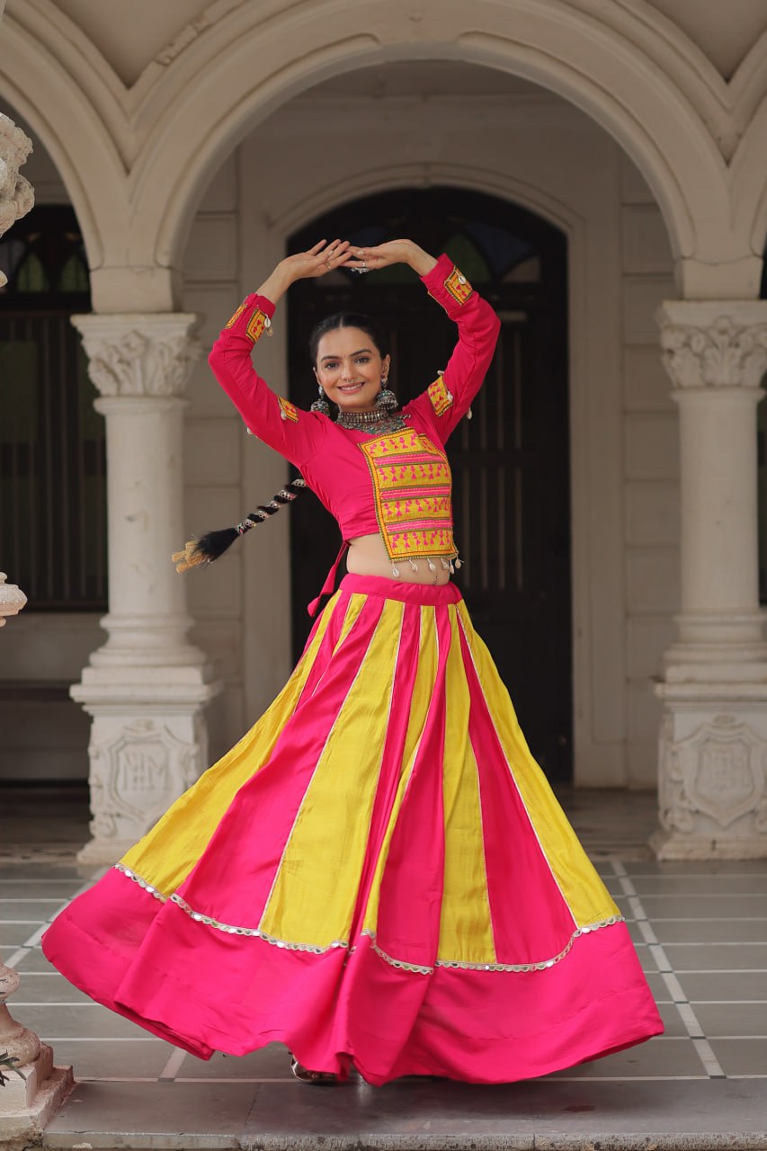 Multi Color Designer Navratri Wear Lehenga Choli
