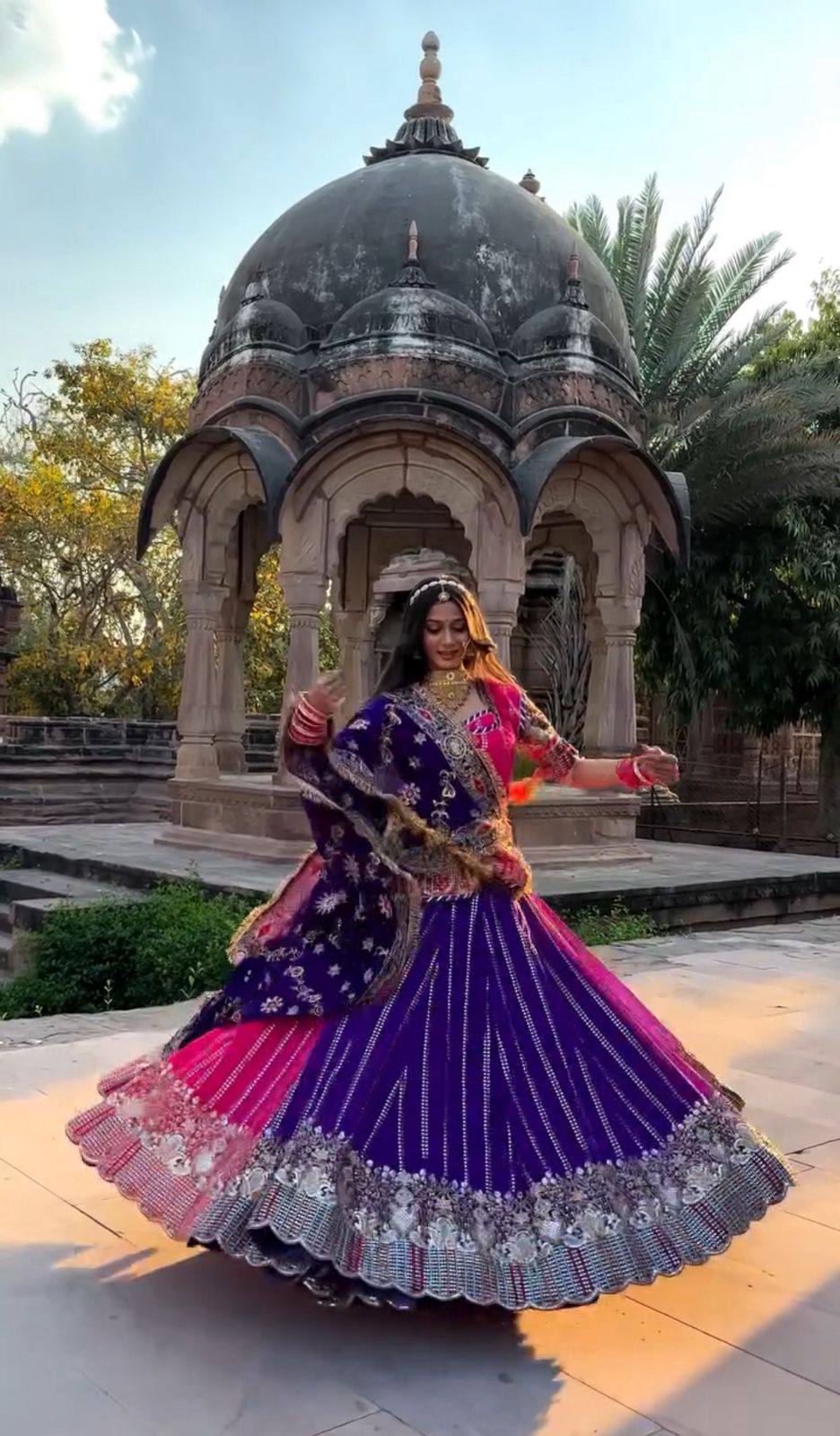 Designer Multicolor Georgette Rajashthani Style Lehenga Choli