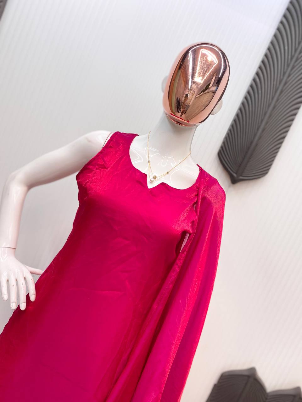 Beautiful Pink Color Fendi Silk Designer Salwar Suit