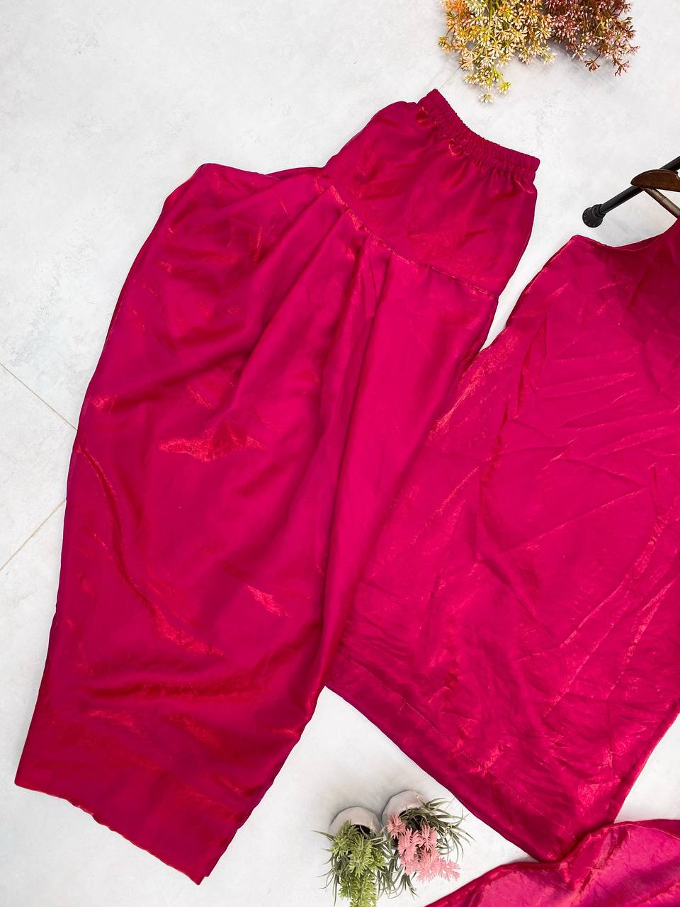 Beautiful Pink Color Fendi Silk Designer Salwar Suit