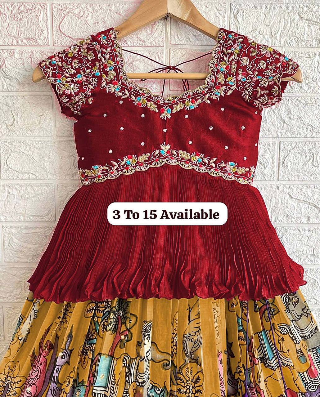 Designer Printed Kediya Style Ready To Wear Lehenga Choli