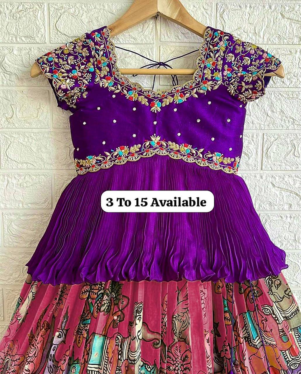 Designer Pink Color Printed Kediya Style Ready To Wear Lehenga Choli