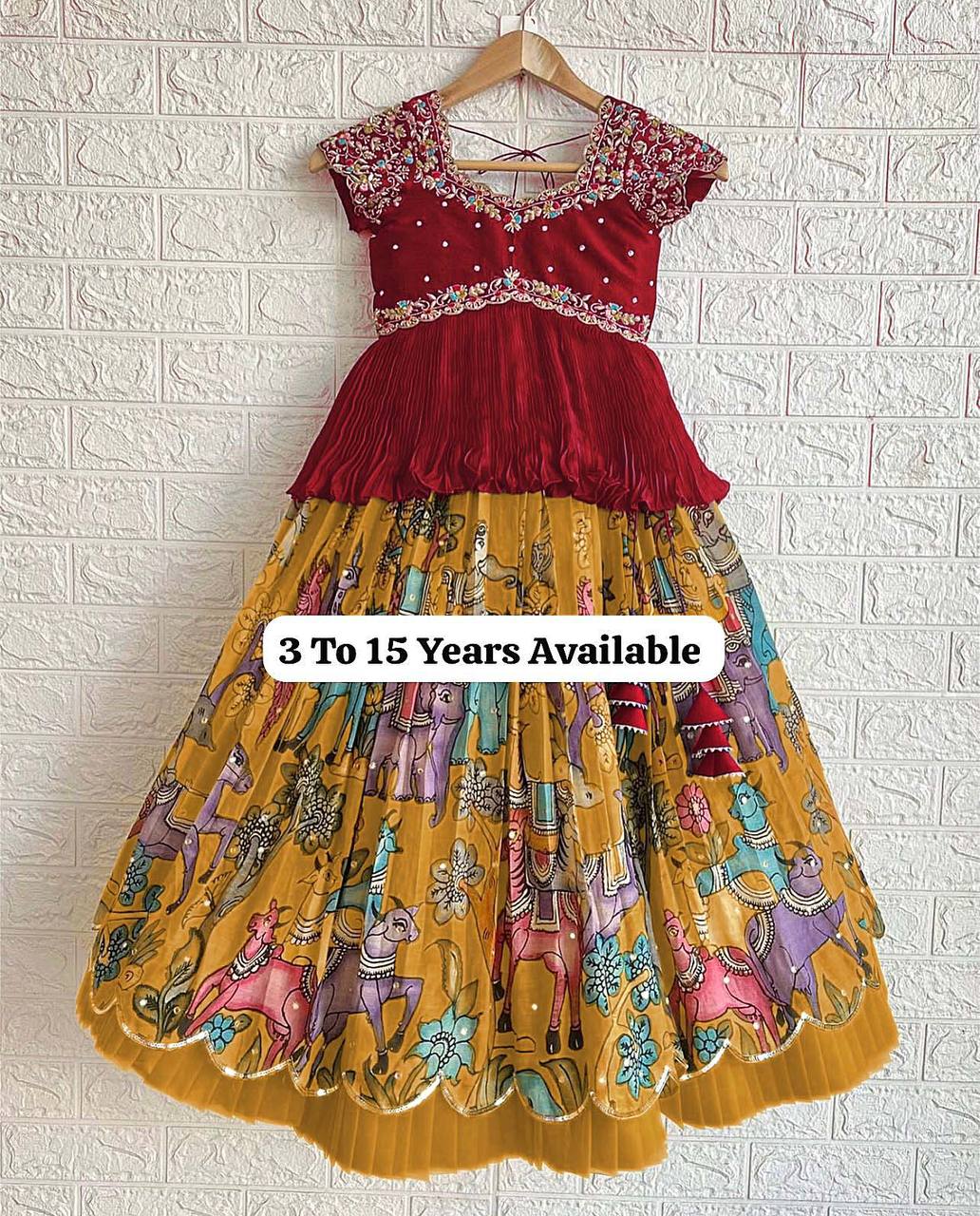 Designer Printed Kediya Style Ready To Wear Lehenga Choli
