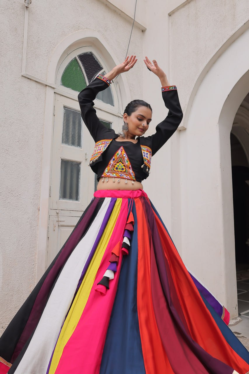 Multicolor Designer Navratri Wear Lehenga Choli