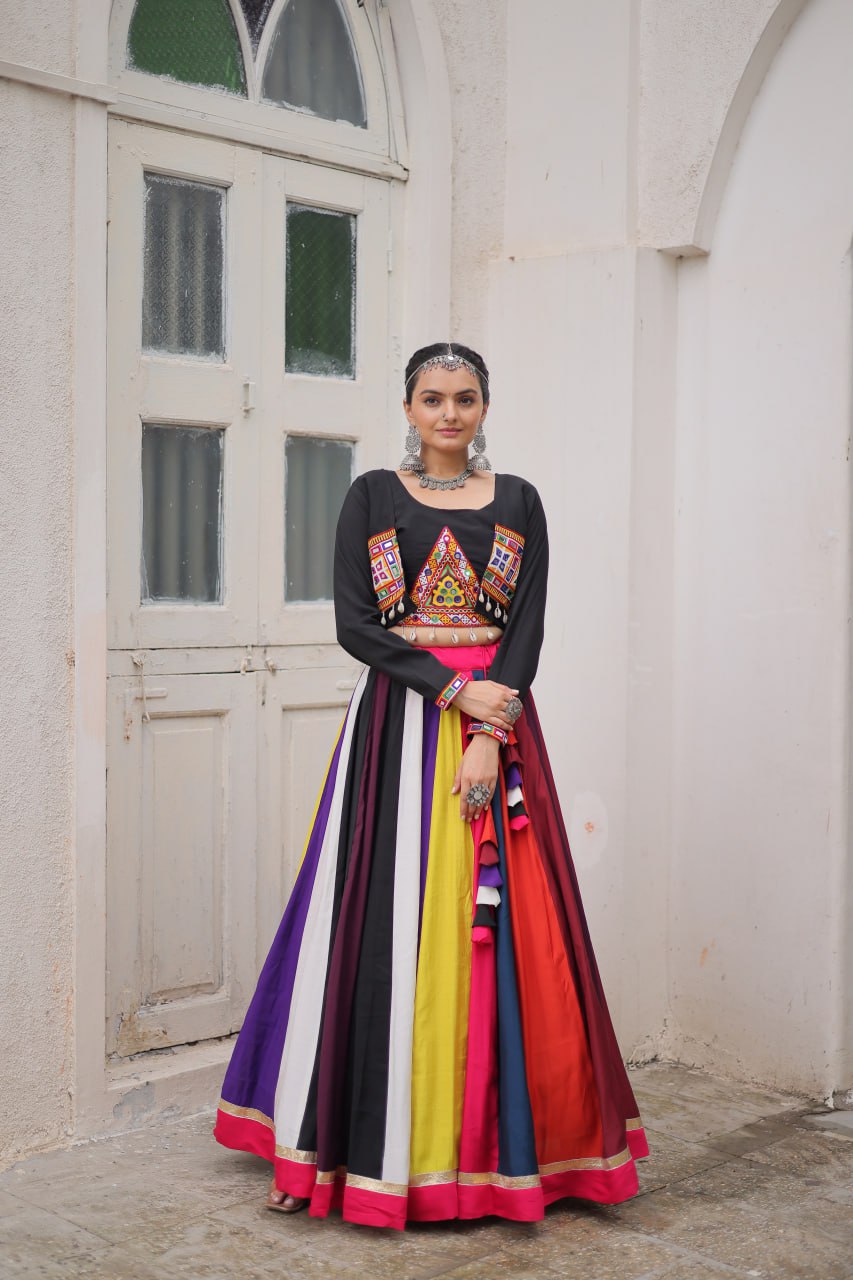 Multicolor Designer Navratri Wear Lehenga Choli