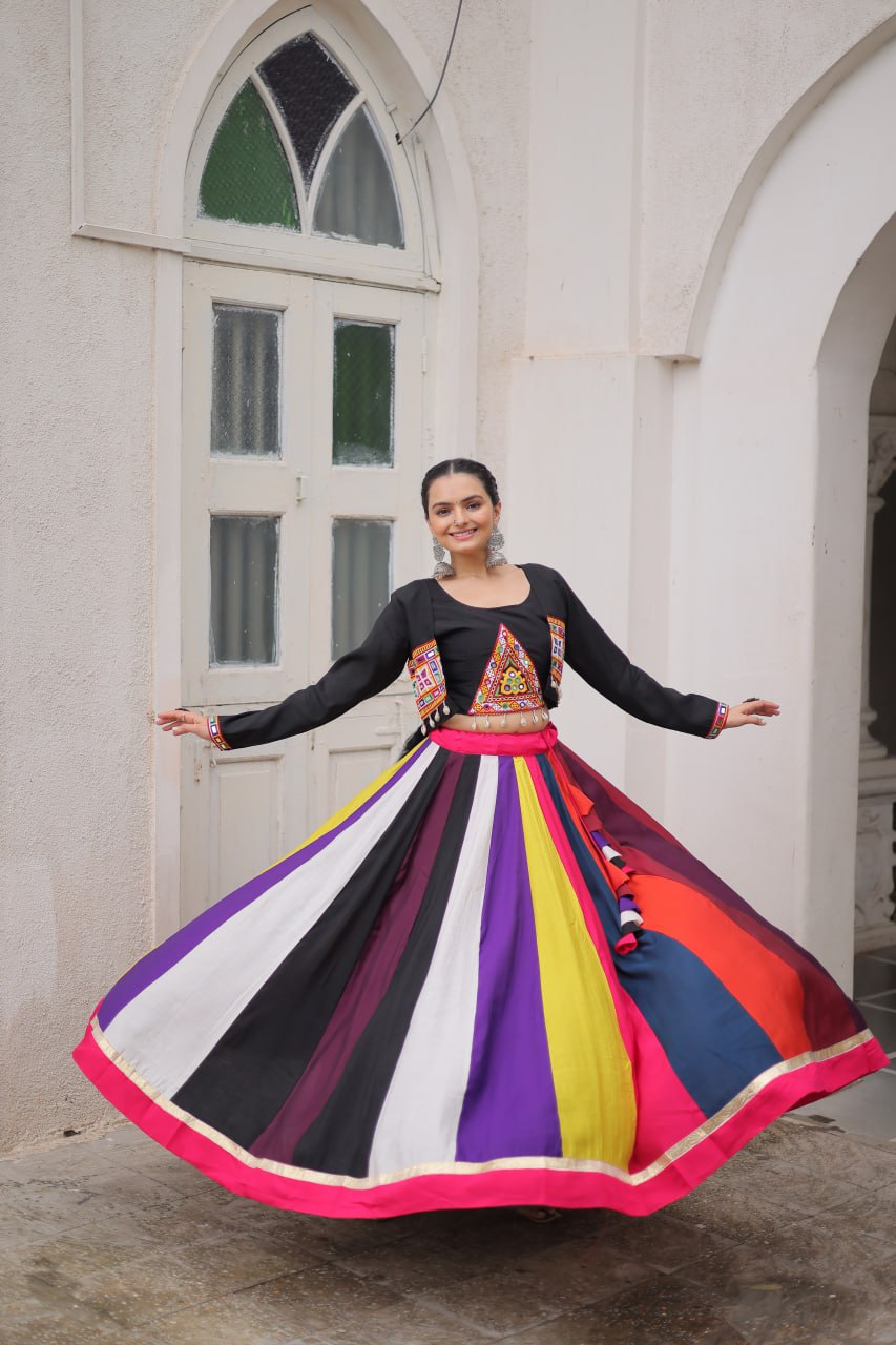 Multicolor Designer Navratri Wear Lehenga Choli