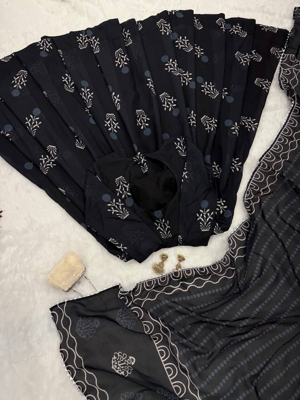 Exclusive Black Color Digital Printed cotton Anarkali Gown