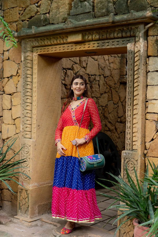 Designer Multicolor Navratri Special Gown