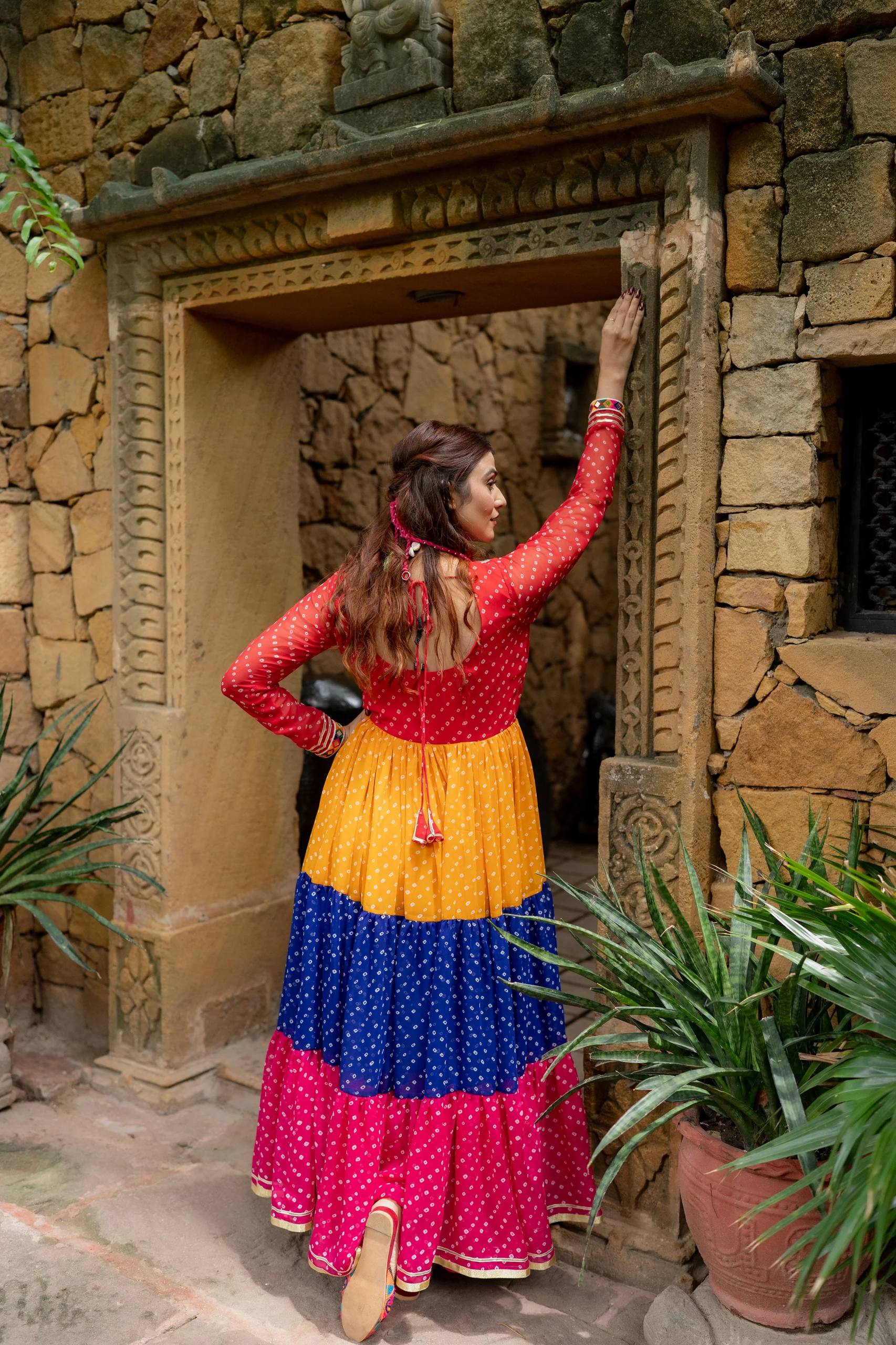 Designer Multicolor Navratri Special Gown