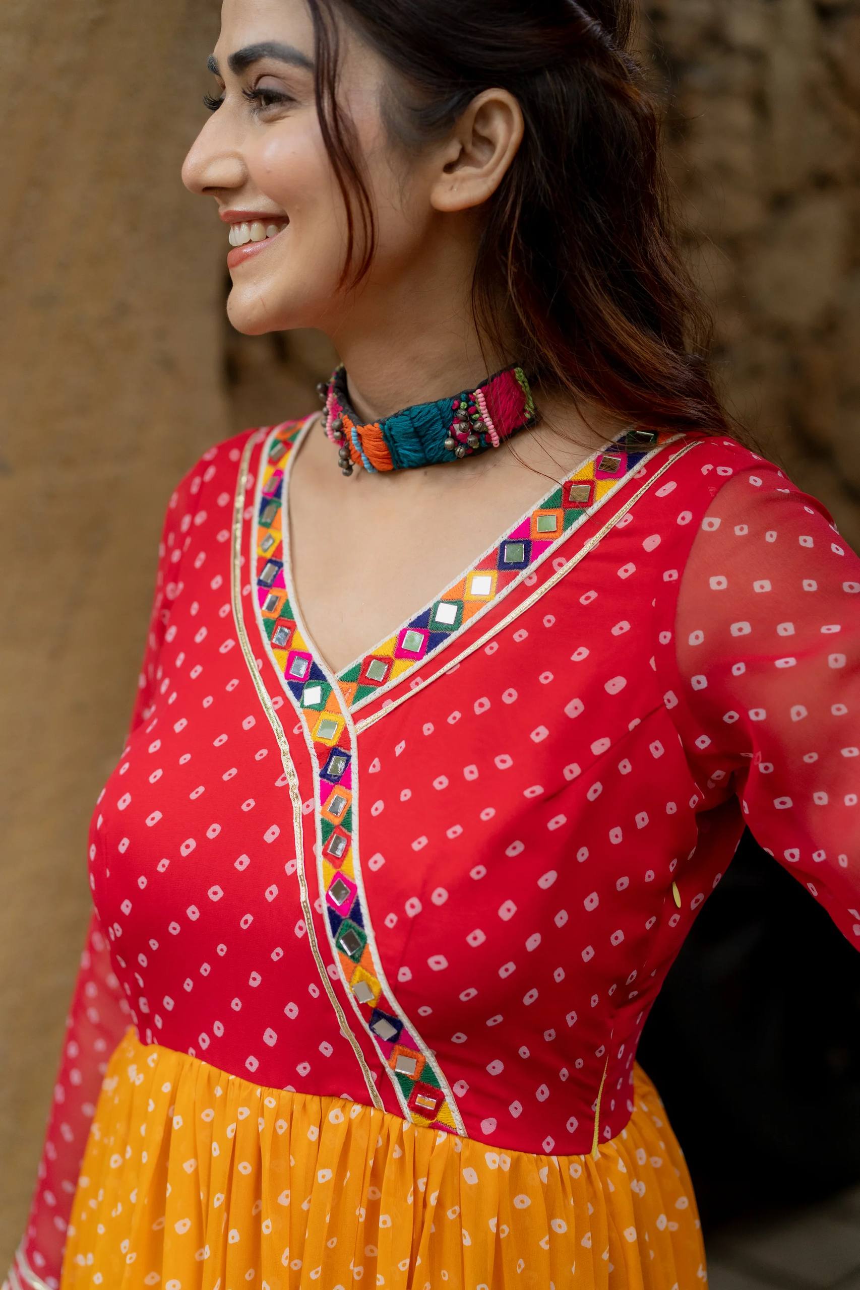 Designer Multicolor Navratri Special Gown