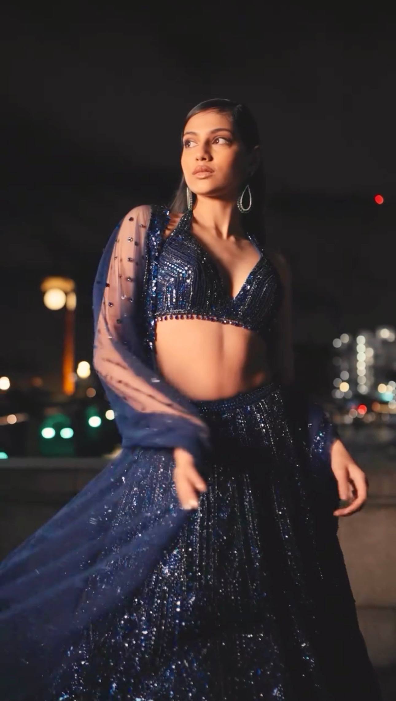 Reception Wear Navy Blue Color Designer Heavy Lehenga Choli
