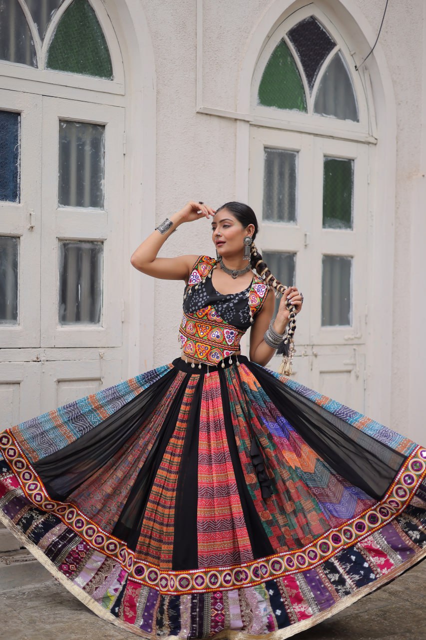 Navratri Special Multicolor Designer Lehenga Choli