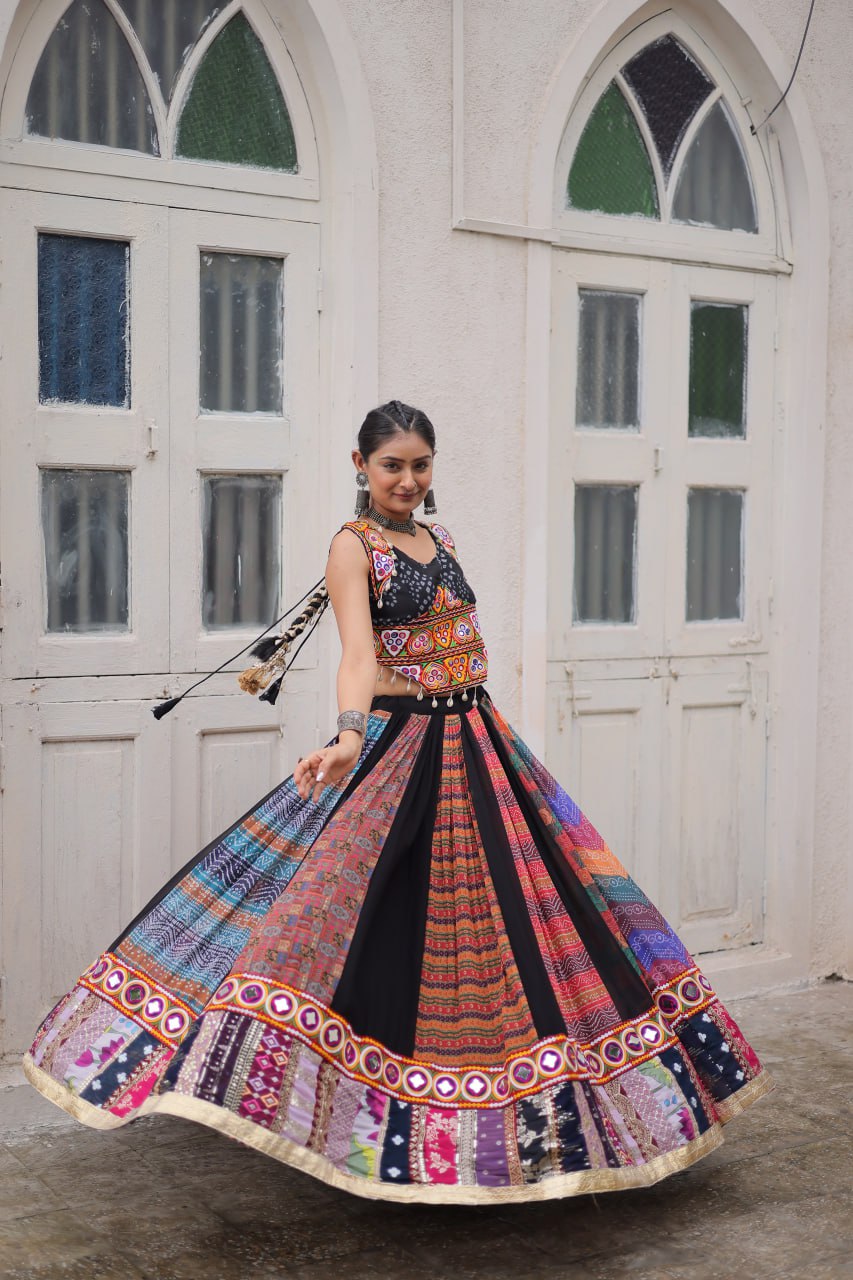 Navratri Special Multicolor Designer Lehenga Choli