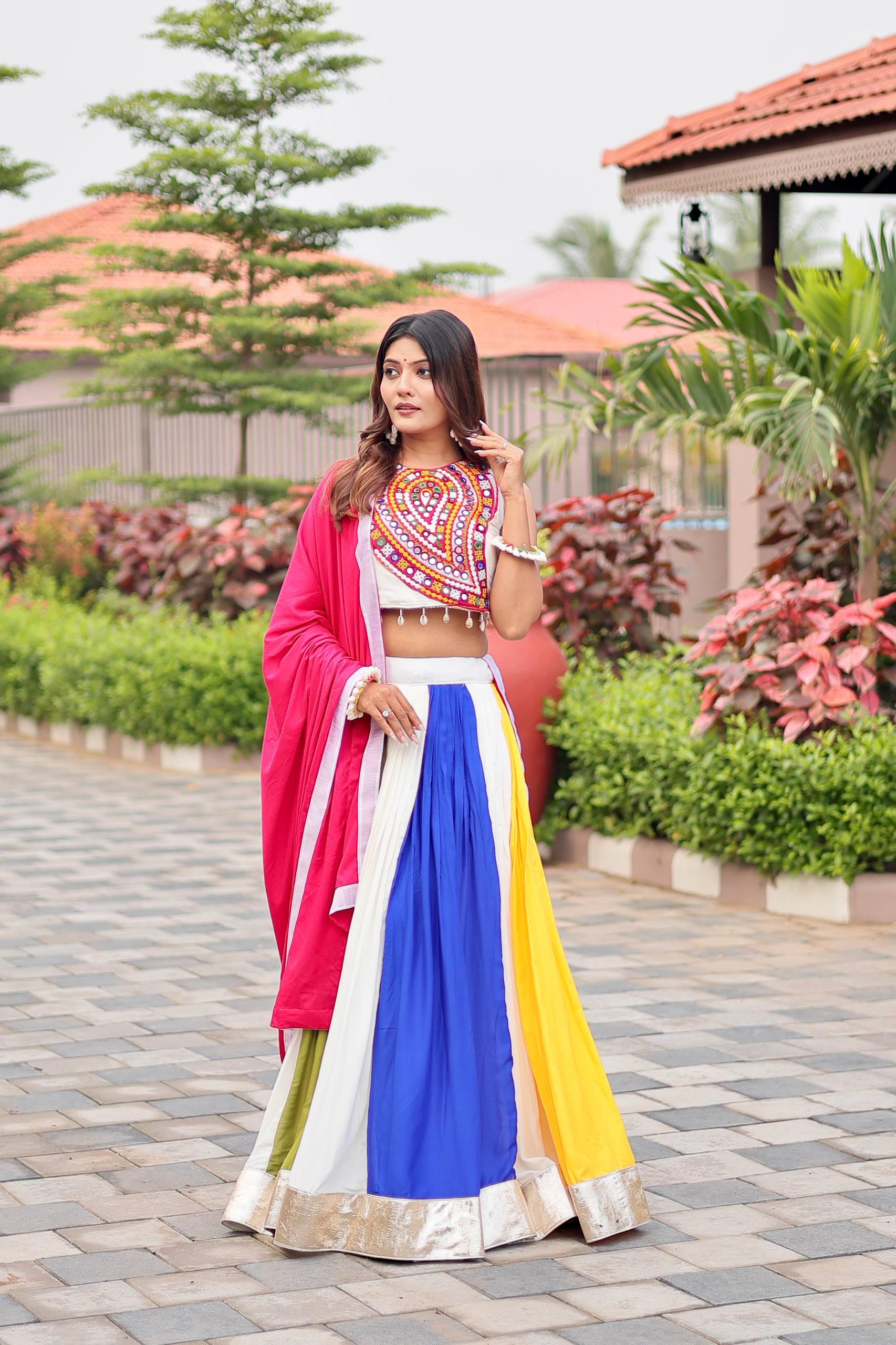 Traditional Wear Gamthi Cotton Lehenga Choli Set