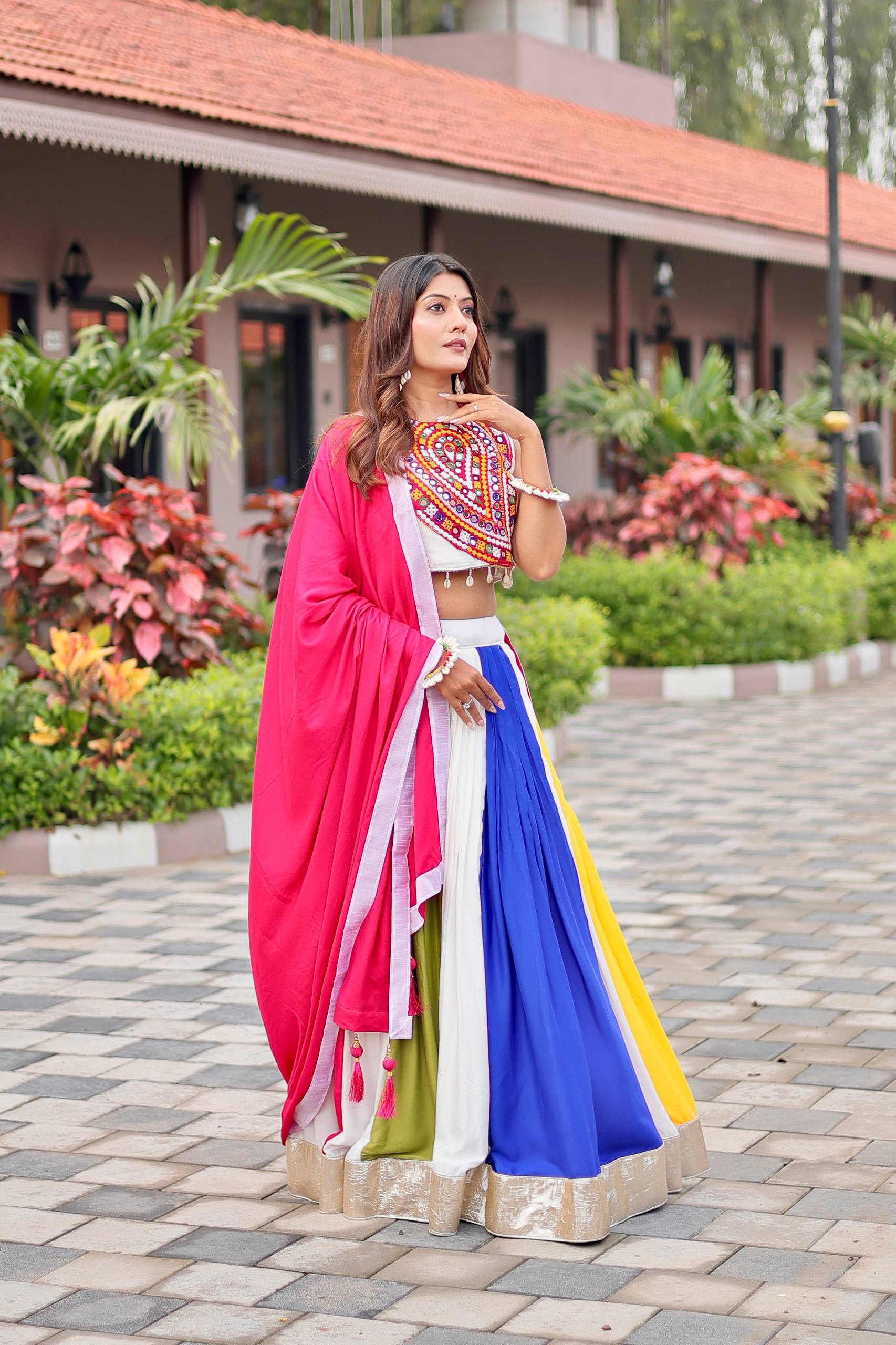 Traditional Wear Gamthi Cotton Lehenga Choli Set