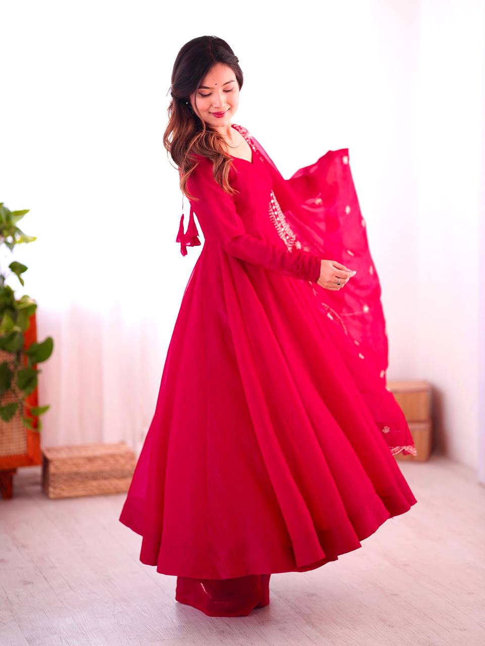 Designer Party Wear Look Pink Color Heavy Fandy Silk Gown