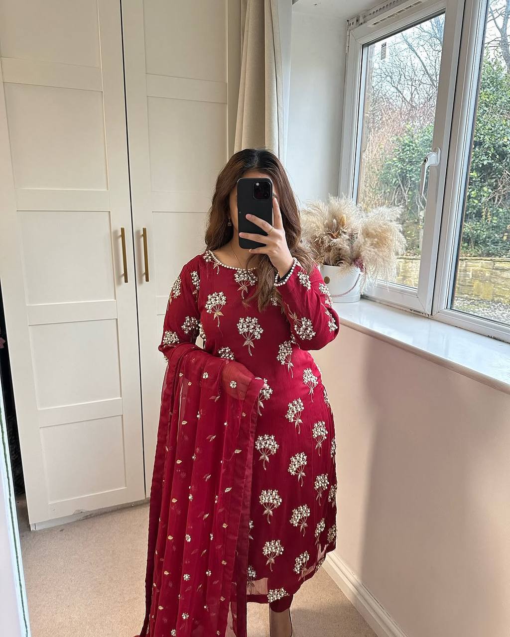 Beautiful Pink Color Heavy Chinon Fabric With Embroidery 5mm Sequence Work Salwar Suit