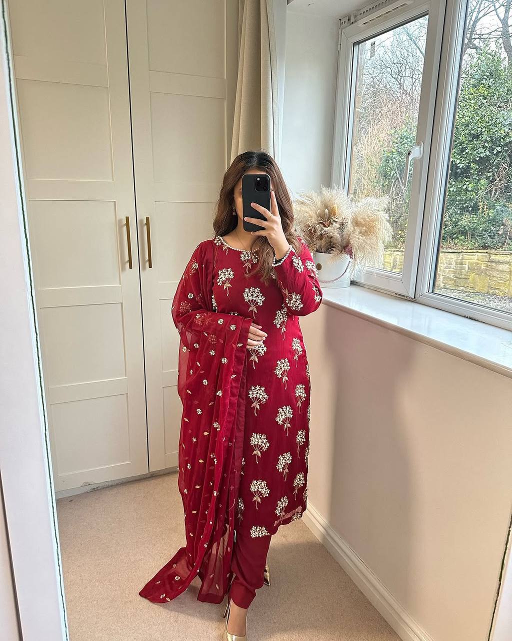 Beautiful Pink Color Heavy Chinon Fabric With Embroidery 5mm Sequence Work Salwar Suit