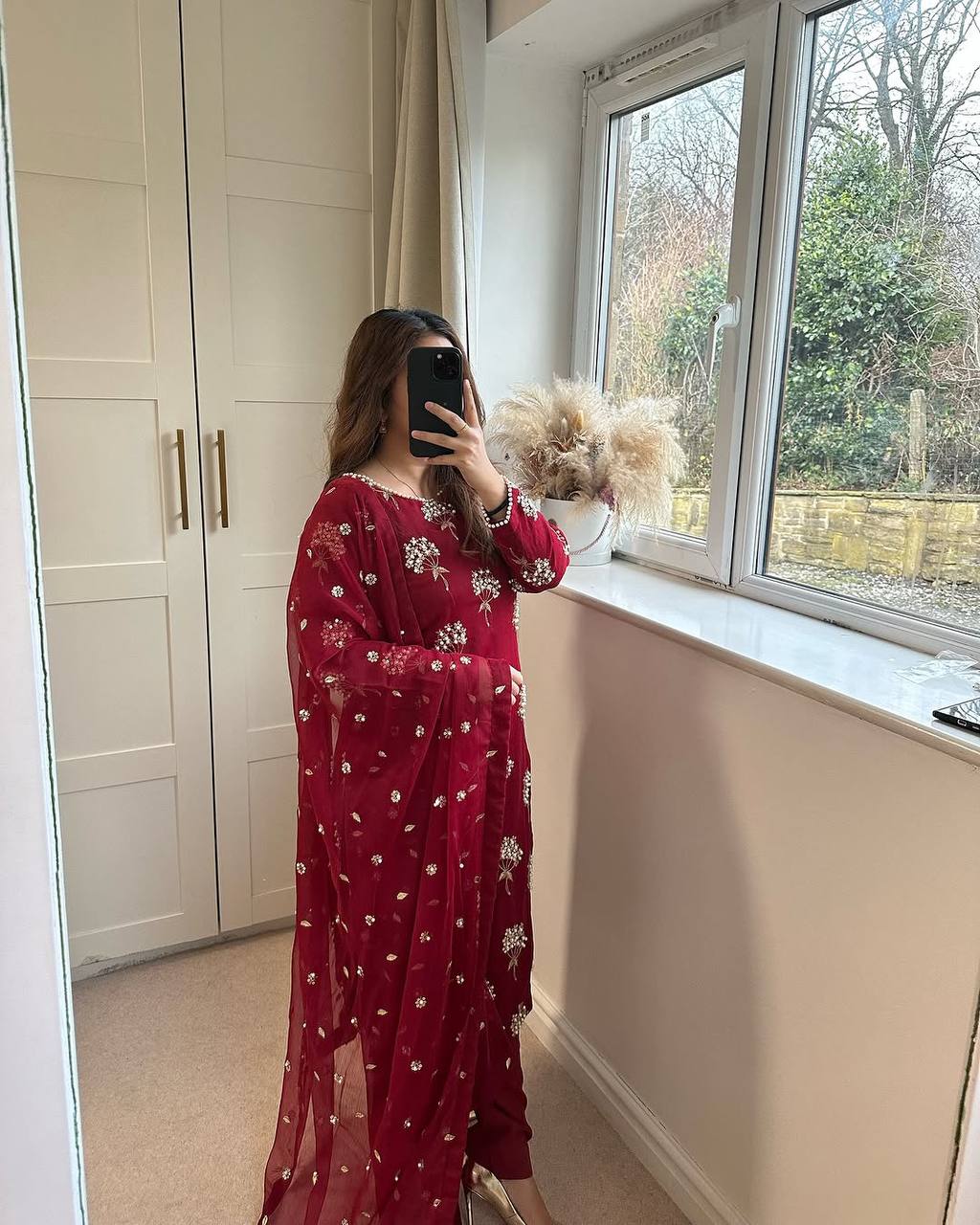 Beautiful Pink Color Heavy Chinon Fabric With Embroidery 5mm Sequence Work Salwar Suit