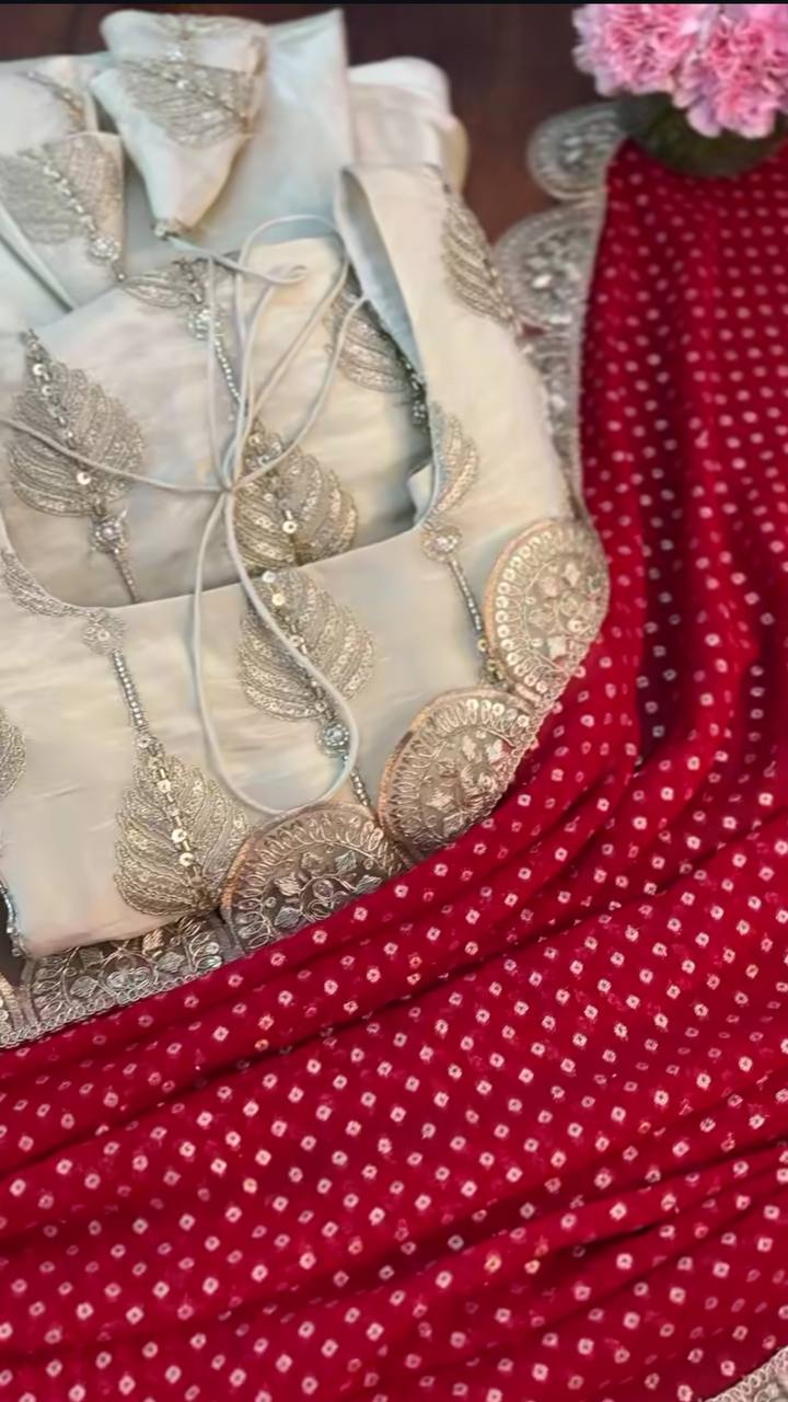 Superhit Cream Color Natural Crepe Silk Embroidery Coding Sequence Work Palazzo Suit