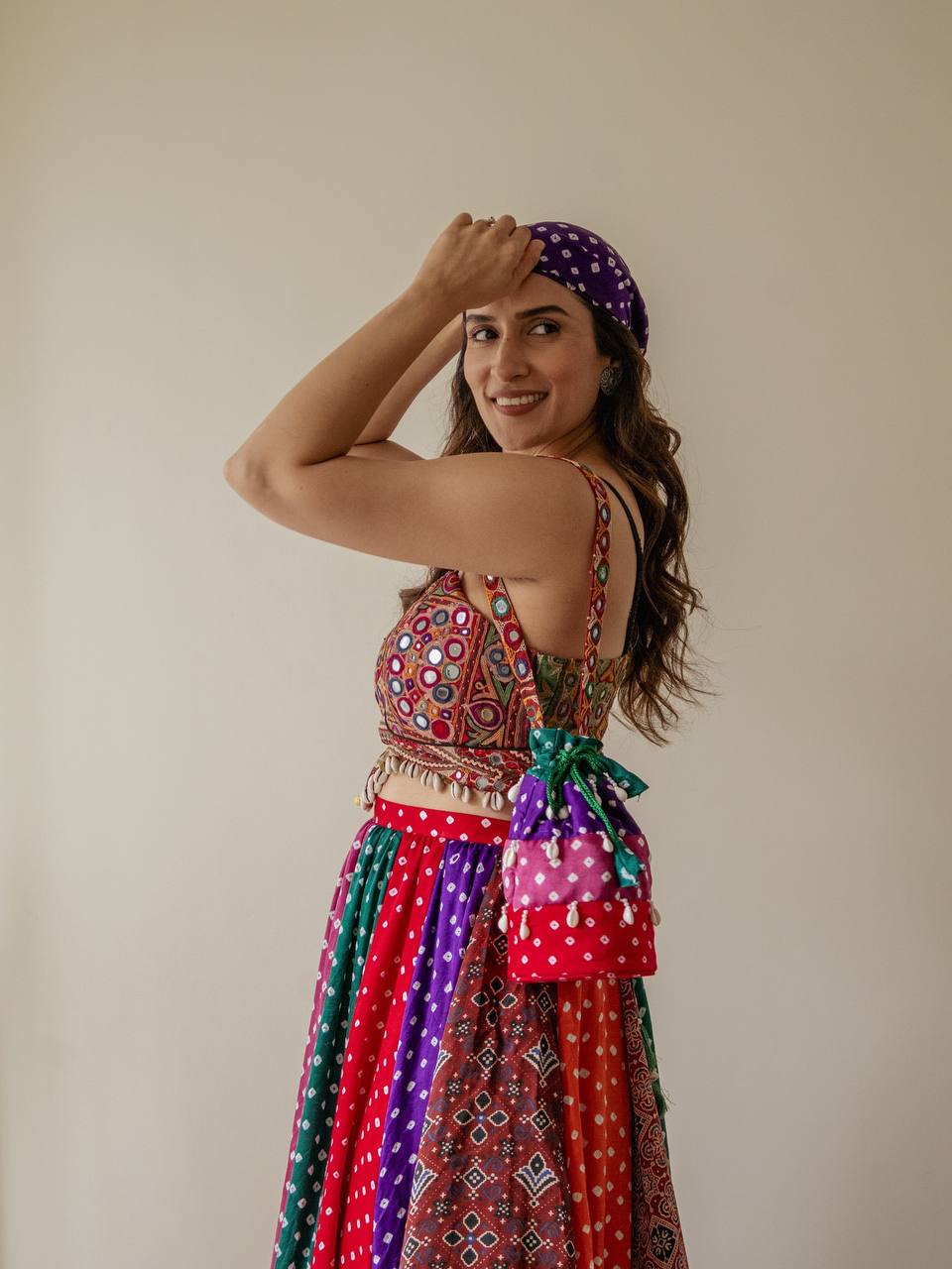 Navratri Wear Multi Color Georgette Lehenga Choli Set