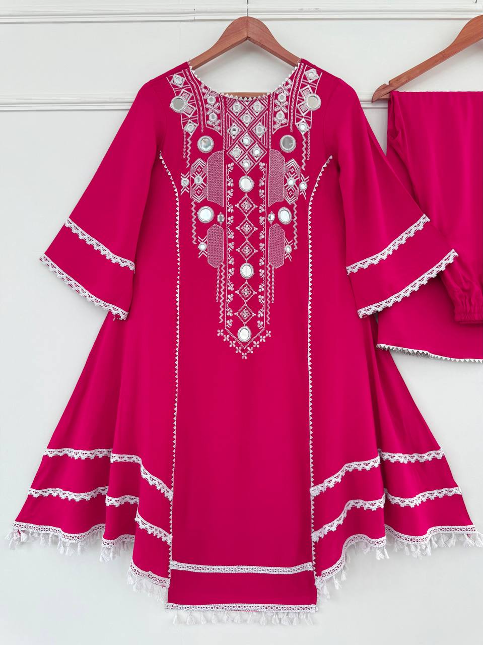 Festive Wear Pink Color Pure Cotton Designer CO-Ord Set