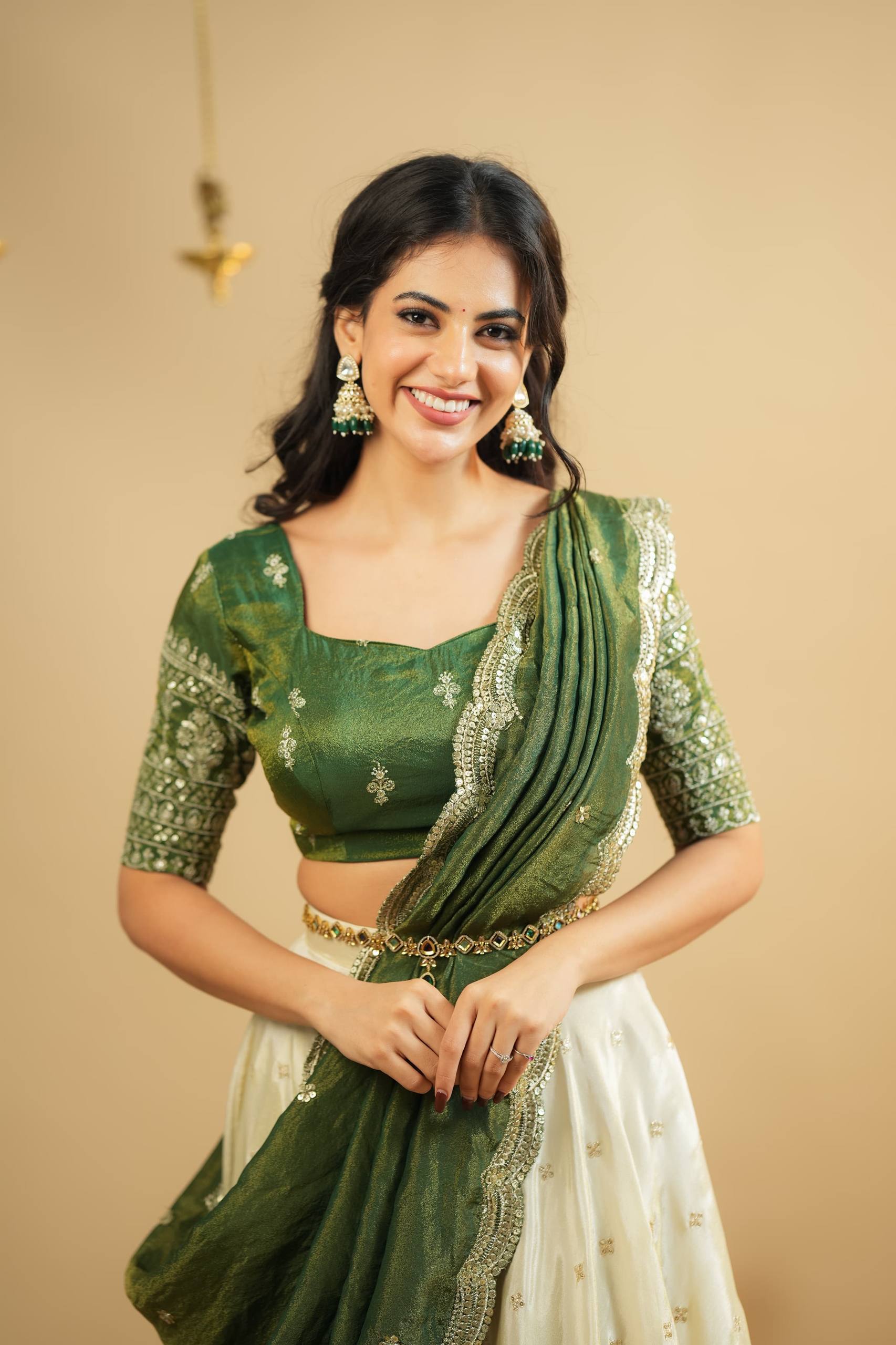 Beautiful Off White Color Designer South Style Lehenga Choli