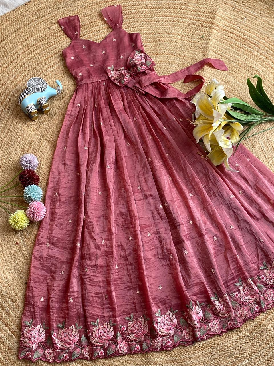 Beautiful Wedding Wear Embroidered Designer Gown For Girls