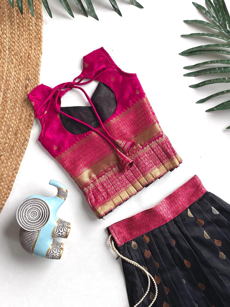 Wedding Wear South Style Silk Lehenga Choli For Girls