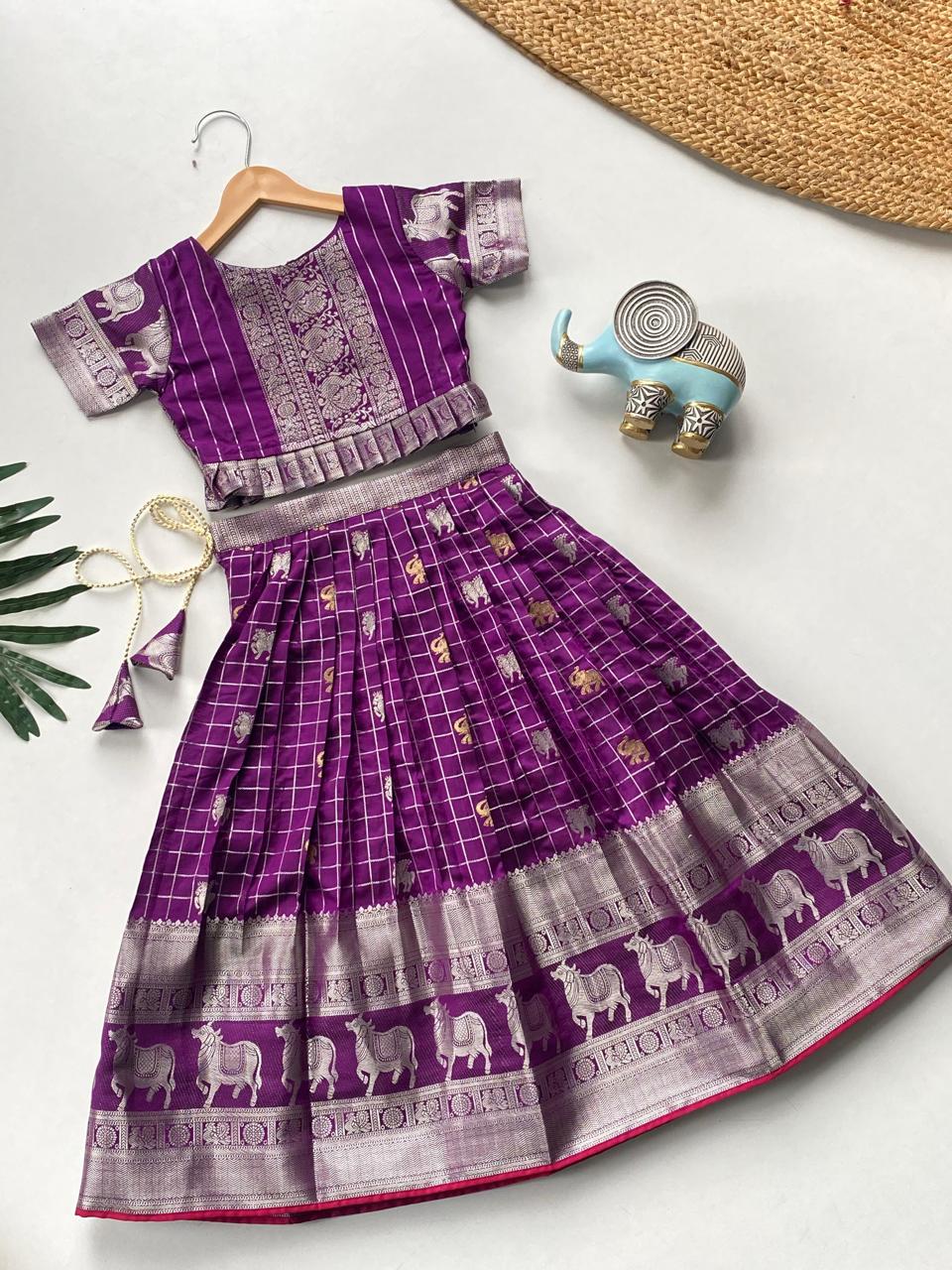 Attractive South Style Designer Wedding Wear Lehenga Choli For Girls