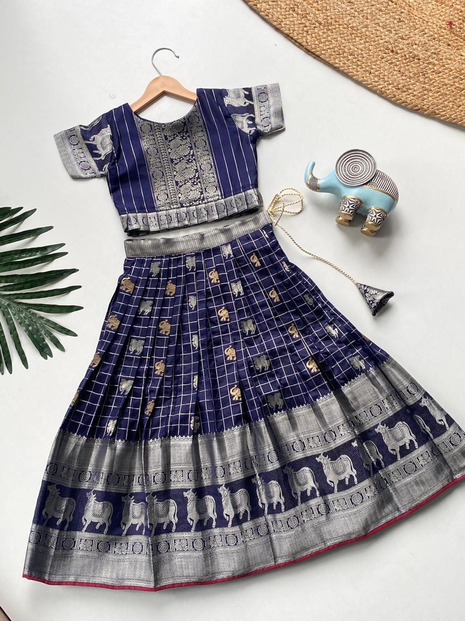 Attractive South Style Designer Wedding Wear Lehenga Choli For Girls