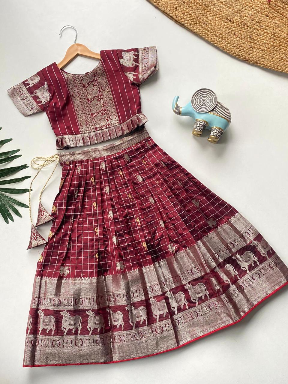 Attractive South Style Designer Wedding Wear Lehenga Choli For Girls