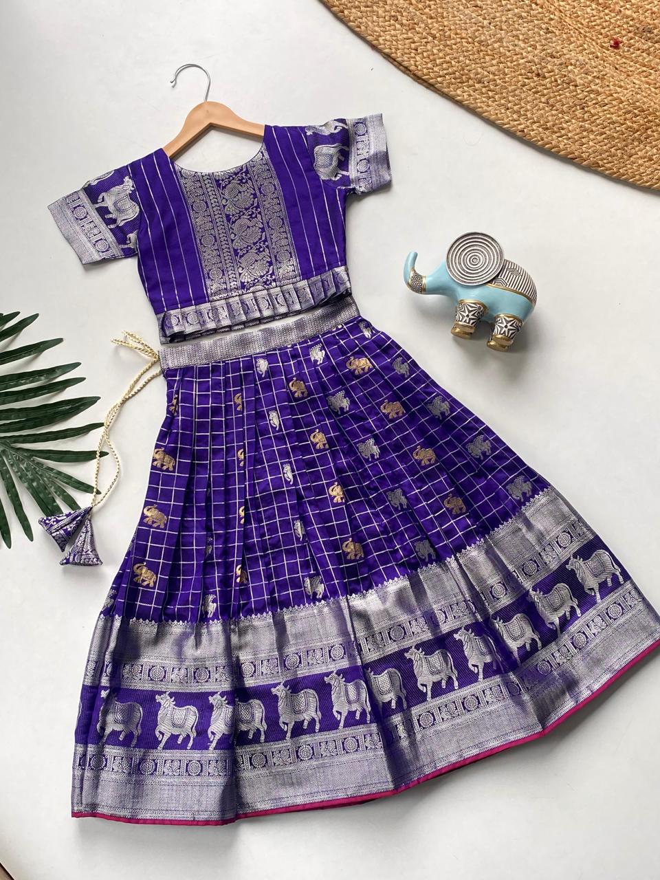 Attractive South Style Designer Wedding Wear Lehenga Choli For Girls