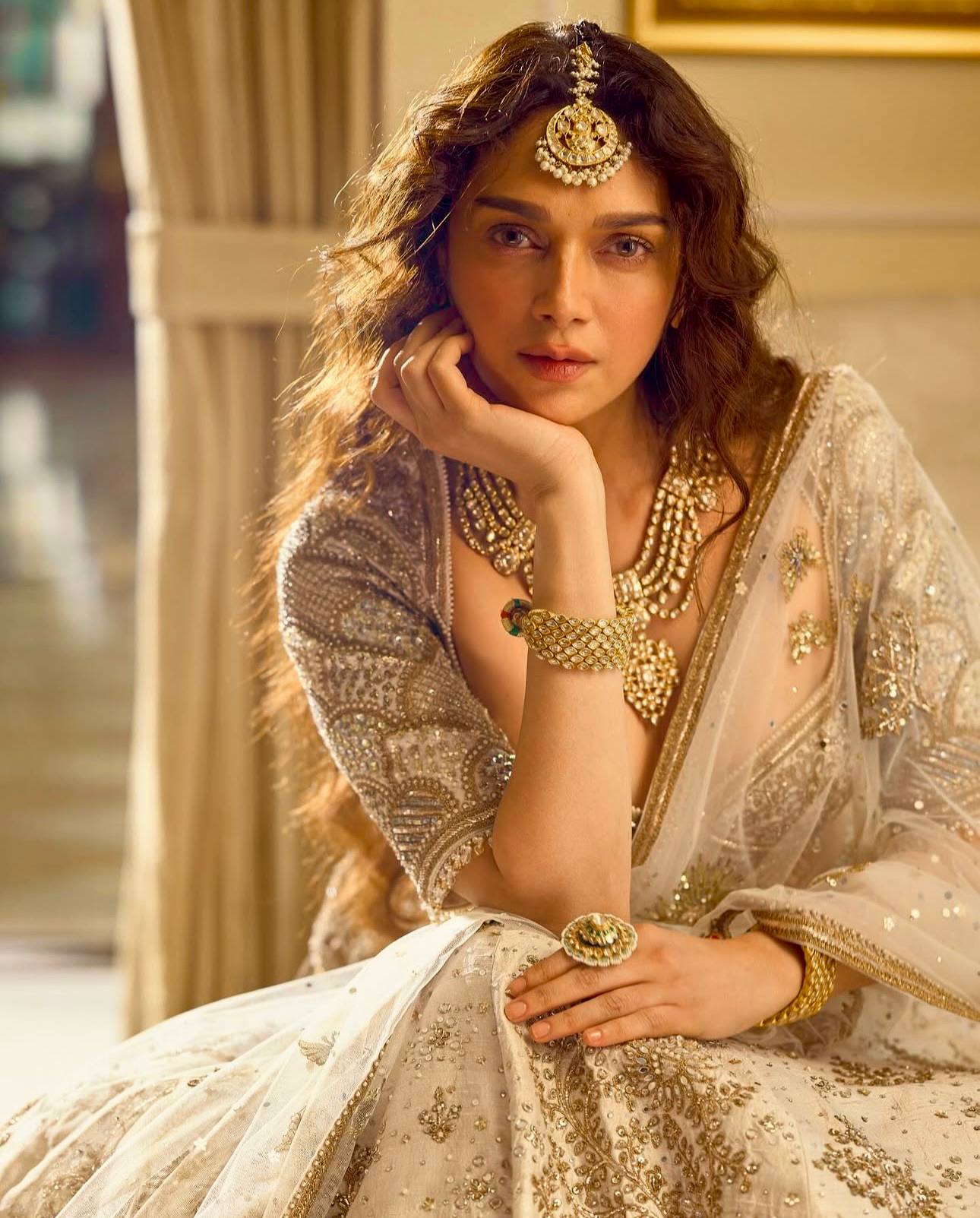 Wedding Wear Heavy Embroidered Beige Color Designer Lehenga Choli